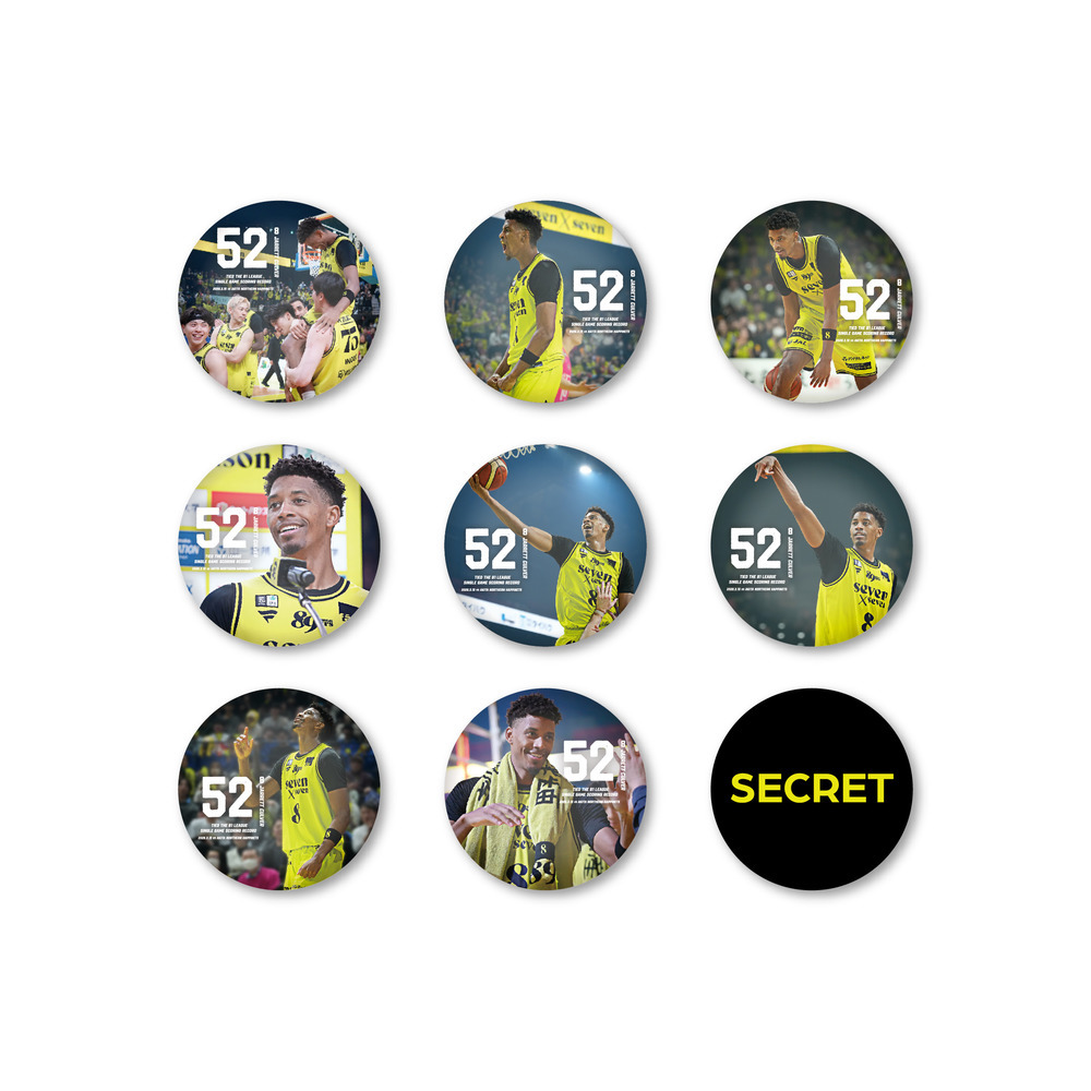 #8 ジャレット・カルバー選手 Bリーグ1試合最多得点タイ記録缶バッジ 詳細画像 1カラー 1